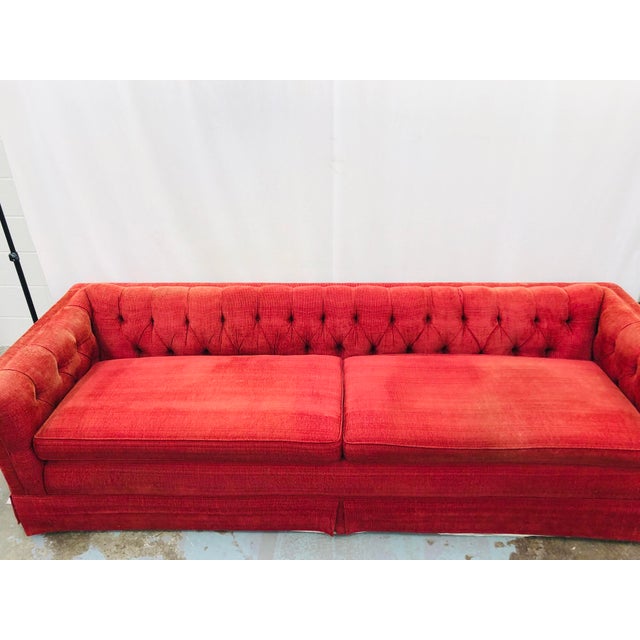 Vintage Chesterfield Style Tufted Button Back Sofa Chairish