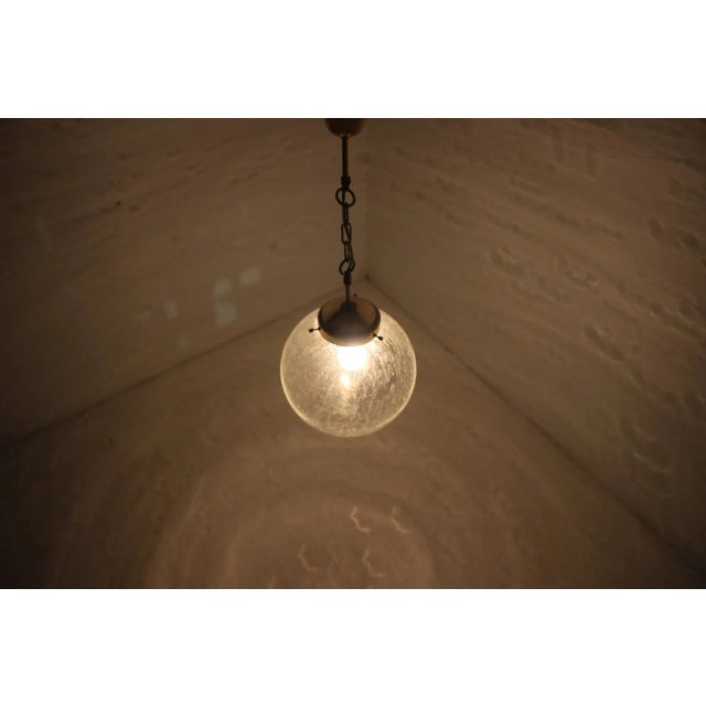 1970s Large Vintage Czech Glass Pendant, 1970s For Sale - Image 5 of 10