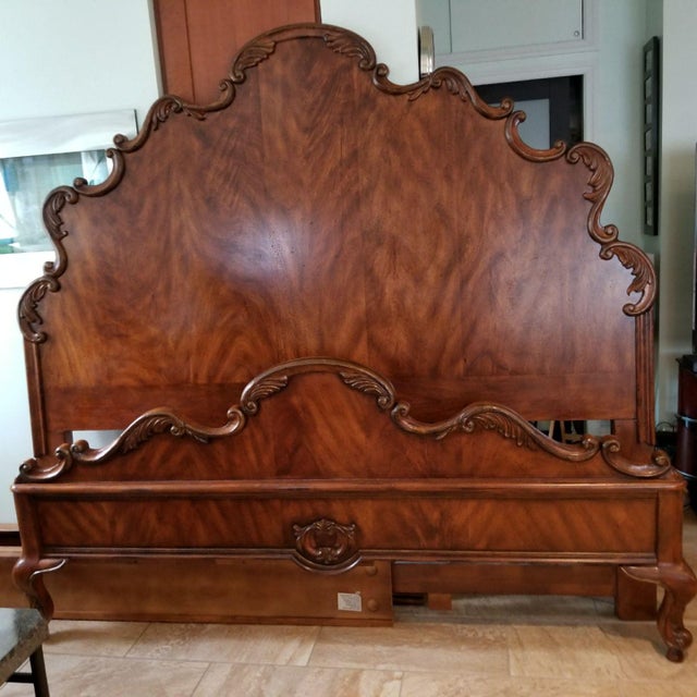 Drexel Heritage Belle Maison Carved Bed of Ribbon King Chairish