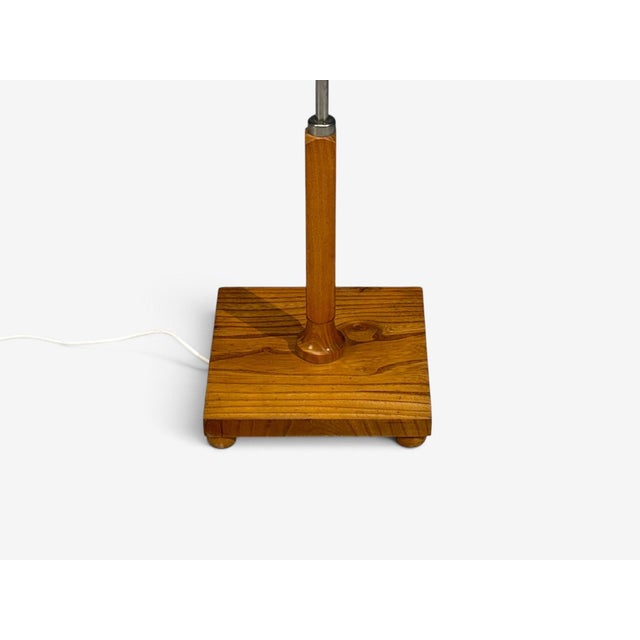 1930s Swedish Modern, Floor Lamp, Light Wood, Metal For Sale - Image 12 of 15