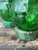 Emerald Vintage Hand Painted Malachite Plinth Glass Lamps - A Pair For Sale - Image 8 of 12