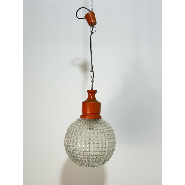 Spherical Pendant Light in Glass, Italy, 1970 For Sale - Image 13 of 13