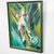 Original abstract painting of a tennis player. Signed on the bottom right of the canvas by A. Lamoure 1964.
