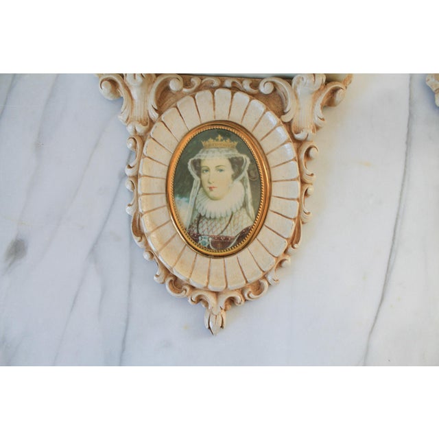 Victorian Vintage Victorian Style Cameo Wood Wall Shelves - A Pair For Sale - Image 3 of 11