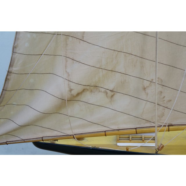 Vintage Columbia Americas Cup Nautical Sailboat Yacht Model 47" For Sale - Image 11 of 18