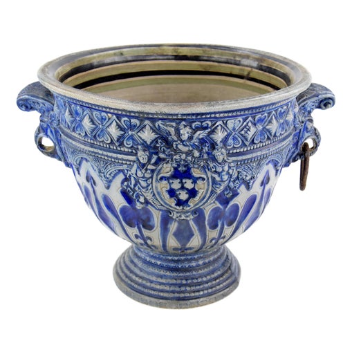 19th Century Pottery Flower Pot For Sale
