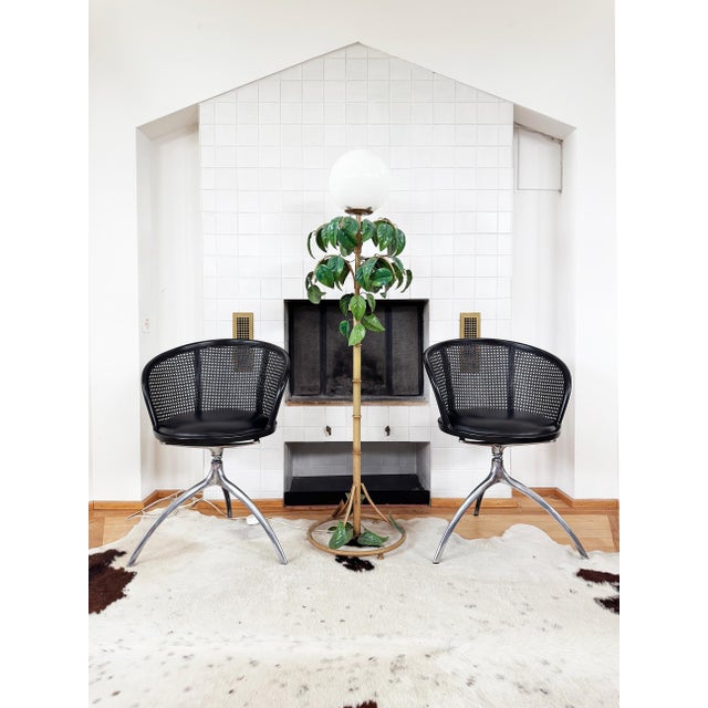 Rizzatto Alias 901 Young Lady Chair w/ Black Seat & Cane Aluminum Frame For Sale - Image 14 of 18