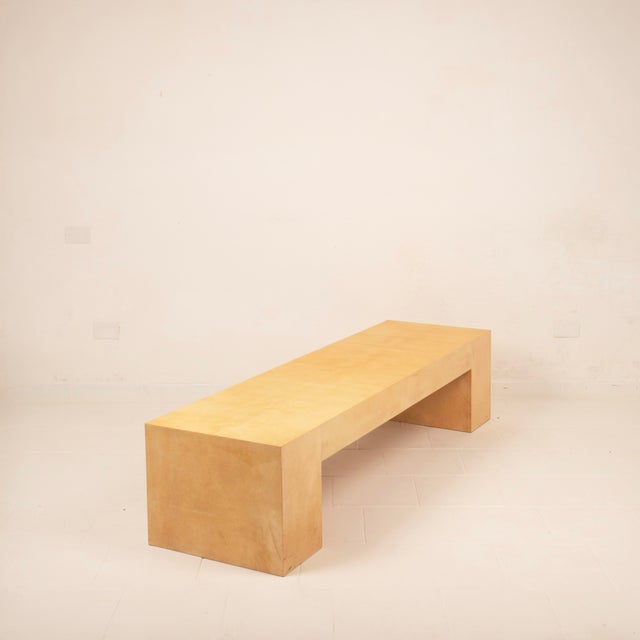 Wood Mid-Century Parchment Custom Made Coffee Table from Tura Milano, 1970 For Sale - Image 7 of 18
