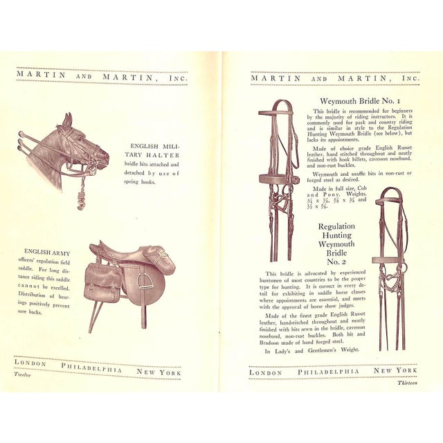 "Martin & Martin, Inc. Makers and Importers of High Grade Saddlery and Leather Goods" 1920 For Sale In New York - Image 6 of 18