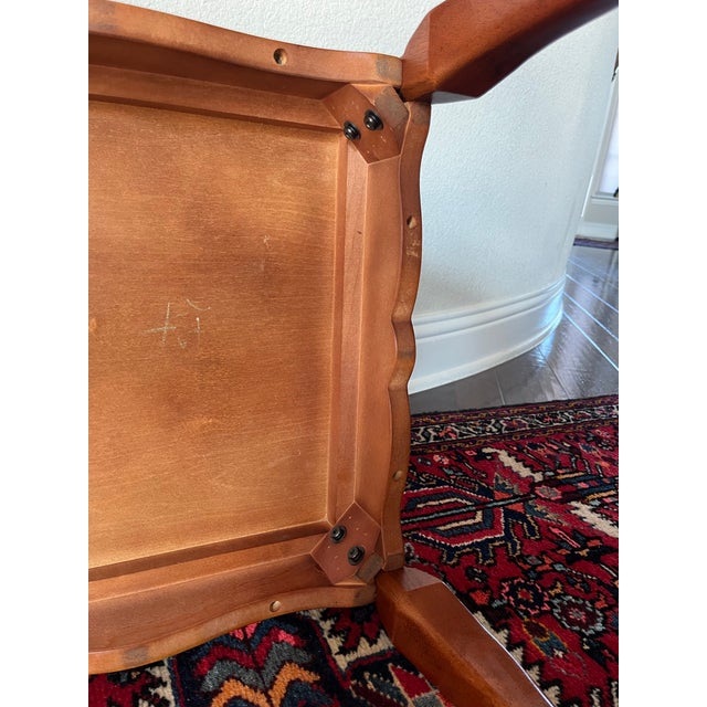 Wood Vintage Bombay French Provincial Style Rectangular Accent, Side Table For Sale - Image 7 of 11