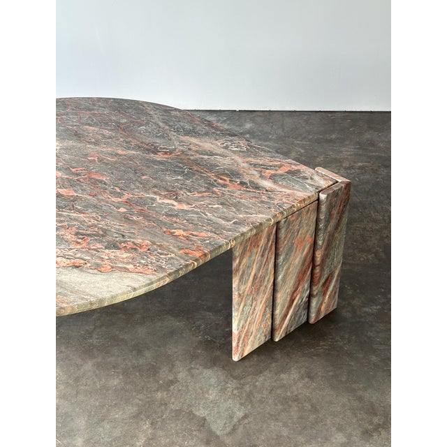 Gray Fior Di Pesco Marble Sculptural Coffee Table, Italy, 1980s For Sale - Image 8 of 18