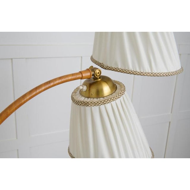 1940s Vintage Modern Scandinavian Swedish Floor Lamp with Three Light Sources, 1940s For Sale - Image 5 of 9