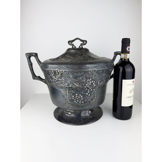 Antique Art Nouveau German Pewter Soup Tureen from B&G Imperial Zinn, 1900 For Sale - Image 5 of 18