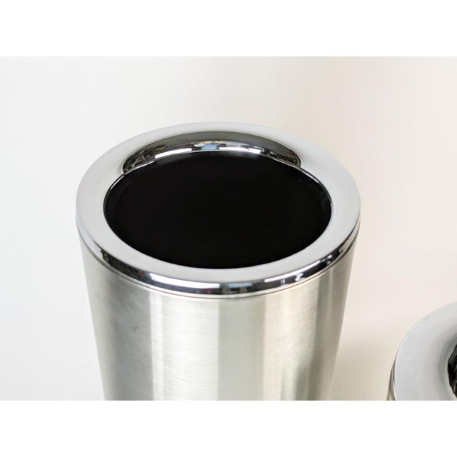 Metal Bin and Umbrella Stand by G. Offredi for Bando Line, 1980s, Set of 2 For Sale - Image 7 of 12