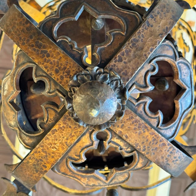 1920’s Cast Brass Decorative Gothic Revival Fixture For Sale In Milwaukee - Image 6 of 6