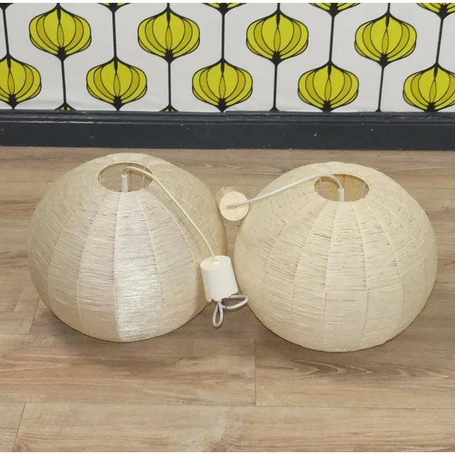 Mid-Century Raffiabast Bast Kordel Ball Lamp, 1960s For Sale - Image 10 of 11
