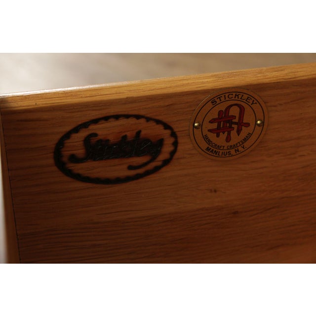 Stickley Mission Collection Oak Two-Drawer Media Console For Sale - Image 10 of 12