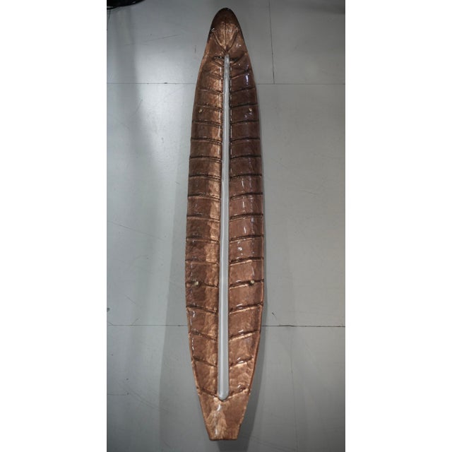 1990s Murano Art Glass Bronze and White Wall Light, 1990 For Sale - Image 5 of 9