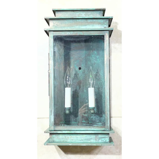 Exquisite Single Brass Wall Lantern For Sale - Image 12 of 14