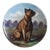 Late 19th Century Hand Painted Porcelain Dish Featuring a Boxer Dog by Gebruder Rödeck of Vienna, Austria For Sale