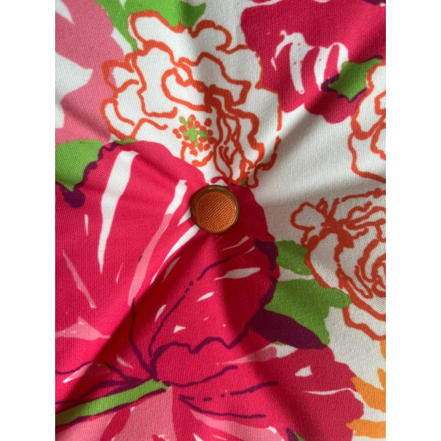 16” X 16” Lilly Pulitzer Heritage Floral Salmon & Pink Indoor Outdoor Pillow For Sale In Columbia, SC - Image 6 of 7