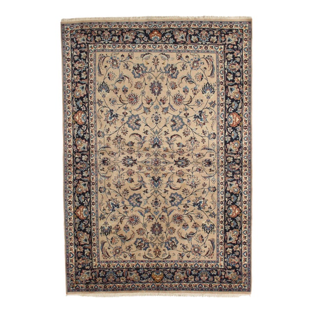 Antique Persian Mashad Rug 6'5" X 9'4" For Sale