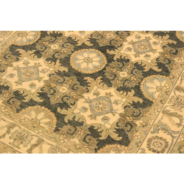 1990s 1990s Boho Chic Kafkaz Gray/Ivory Hand-Knotted Rug - 4'3 X 6'1 For Sale - Image 5 of 8