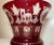 1930s 1930s Large Quality Handmade Moser Cut to Clear Ruby Red Crystal Glass Etched Vase For Sale - Image 5 of 13