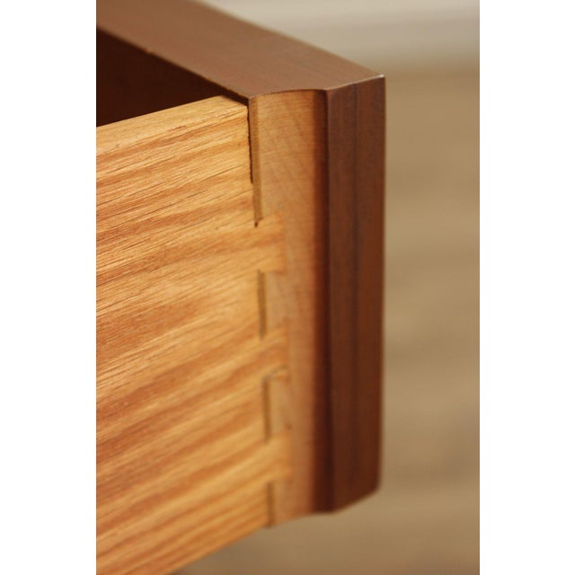 Mid 20th Century Baker Furniture Milling Road Directoire Style Walnut Rolling Server For Sale - Image 5 of 18