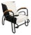 Deco Rustic Black & White Cowhide Chair For Sale