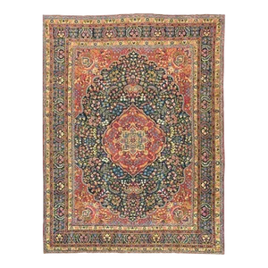 1960s Old Persian Tabriz Rug 10x 13