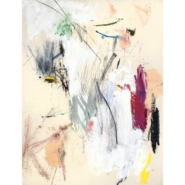 Contemporary Abstract Mixed Media on Canvas "Untitled 154_25" by Ludovic Dervillez For Sale - Image 4 of 4