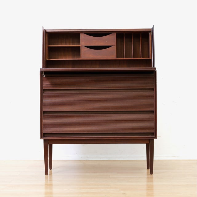 Mid-Century Modern Mid Century Secretary Desk Attributed to Richard Hornby for Heals of London For Sale - Image 3 of 10