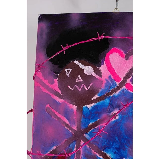 Bomberbax, Impossible Love, 2021, Mixed Media on Canvas For Sale - Image 4 of 11