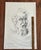 Paper Mid 20th Century Old Master Artwork Drawings: Holbein, Michelangelo, Bonsignori (Set of 5) - Unknown Artist For Sale - Image 7 of 8