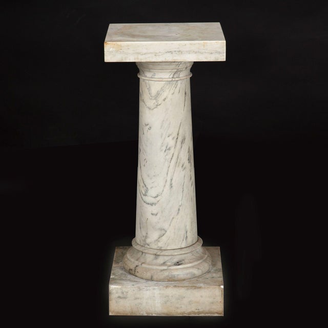 Italian Grand Tour Antique Marble Column Pedestal, Late 19th Century For Sale - Image 6 of 18