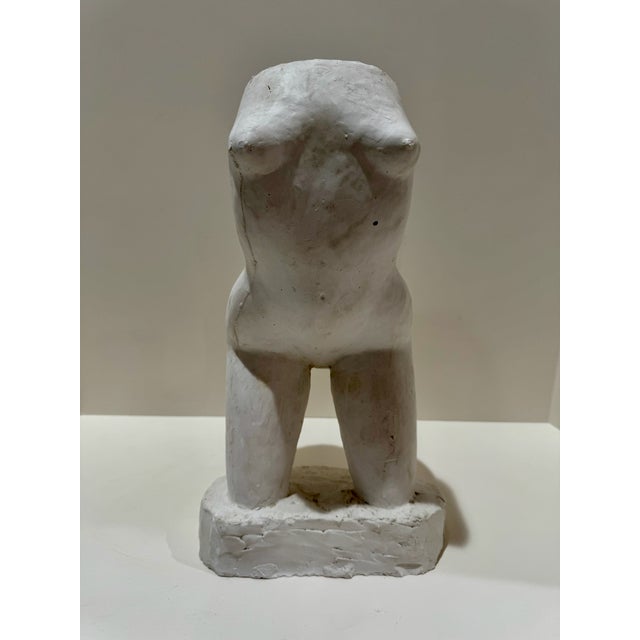 Mid-Century Modern 1960s Larry Mohr Signed Plaster Figurative Sculpture Abstract Torso Modernist Study For Sale - Image 3 of 10