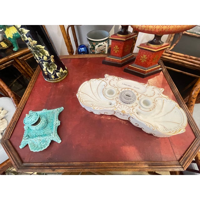 Art Nouveau Porcelain Inkwell, E. Porcher, Paris France, c.1900 For Sale - Image 14 of 17