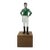 Vintage Equestrian Green Jockey Bookend Statue 13"h For Sale