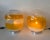 Pair of Murano Glass Orange White Smoke Saturn Lamps. Italy, 1970s For Sale - Image 6 of 13