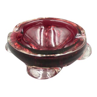 Red Murano Glass Ashtray, Italy, 1950s For Sale