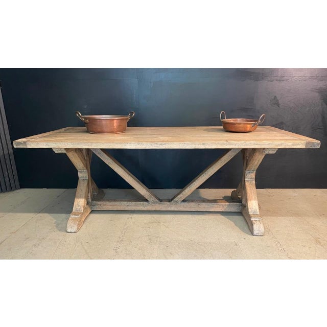 Vintage Farmhouse Dining Table in Pine, 1920 For Sale - Image 15 of 18