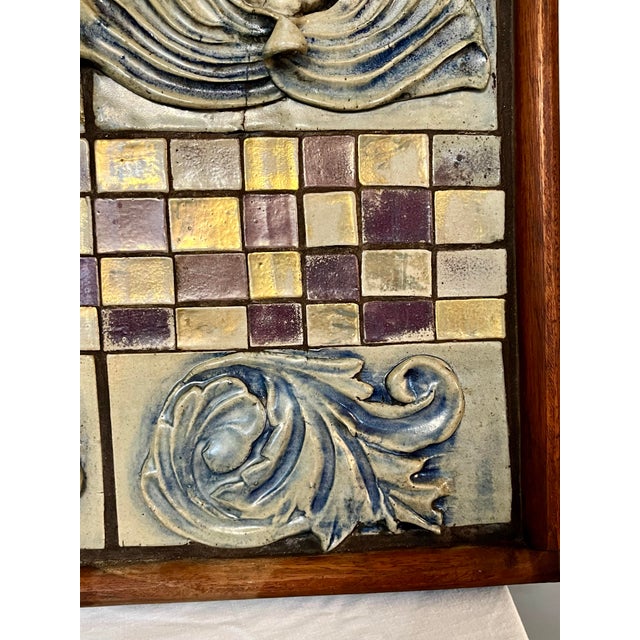 Vintage Italian Cherub Relief Wall Panel – Gilt Mosaic Tile, Hollywood Regency Neoclassical Wall Art, 1970s For Sale In Greensboro - Image 6 of 11