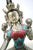 Mid-Century Tibetan-Style Inlaid Brass Green Tara Statue – 11" H For Sale - Image 10 of 18