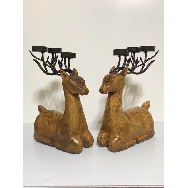Kneeling Deer Tealight Candle Holders Set of 2 Chairish