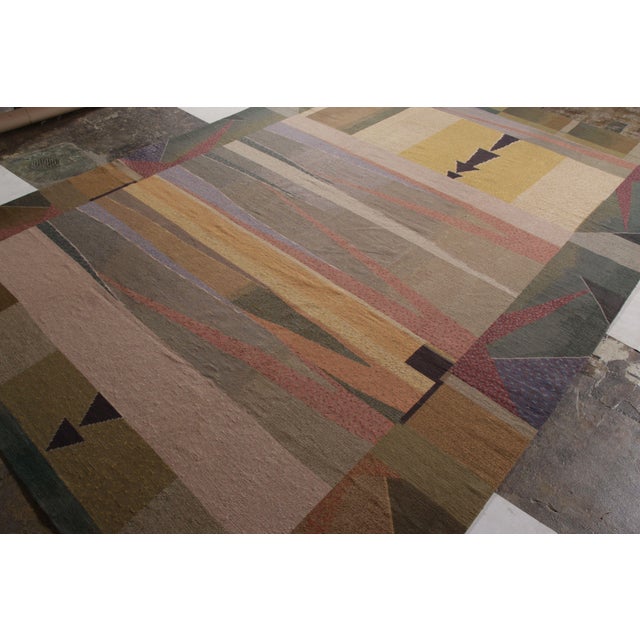 Traditional Vintage Van Campen Style Needlepoint in Polychromatic Patterns by Rug & Kilim For Sale - Image 3 of 8