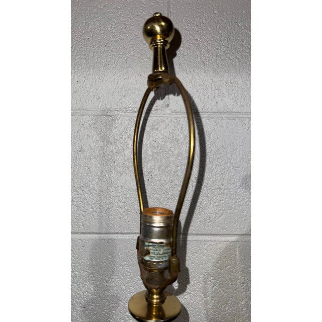 1970s 1970s Mid-Century Modern Teardrop- Or Genie-Form Polished Brass Table Lamp For Sale - Image 5 of 7