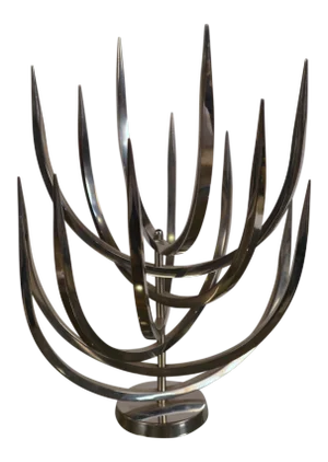 Polished Stainless Steel Candle Tree by Xavier Feal