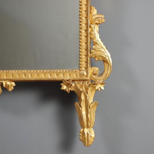 Goldenrod Neoclassical Style Mirror in Carved Gilded Wood For Sale - Image 8 of 12