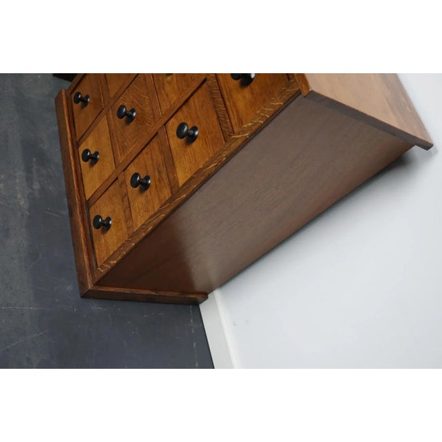 Brown Vintage French Oak Apothecary Cabinet, 1930s For Sale - Image 8 of 17